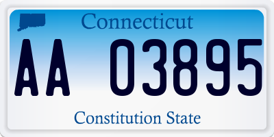 CT license plate AA03895