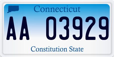 CT license plate AA03929