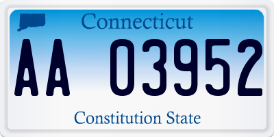 CT license plate AA03952