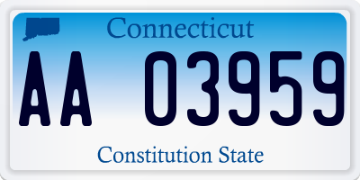 CT license plate AA03959