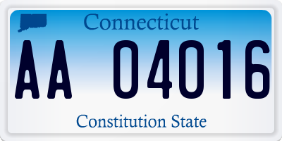 CT license plate AA04016