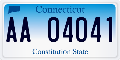 CT license plate AA04041