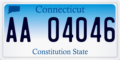 CT license plate AA04046