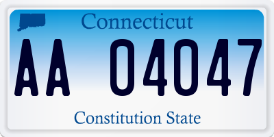 CT license plate AA04047