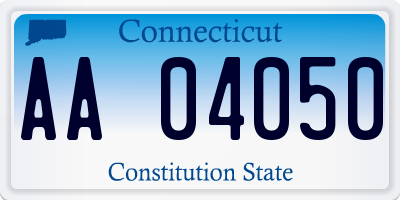 CT license plate AA04050