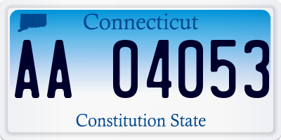 CT license plate AA04053