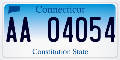 CT license plate AA04054