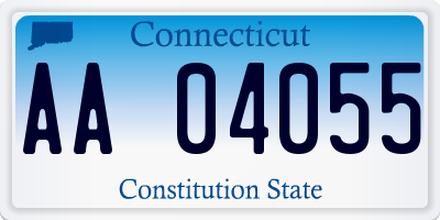 CT license plate AA04055