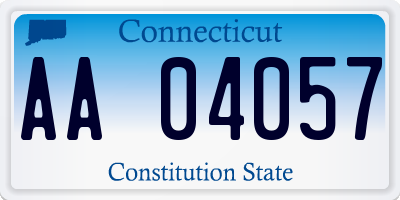 CT license plate AA04057