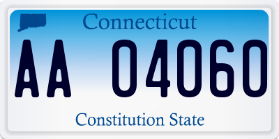 CT license plate AA04060