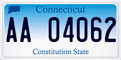 CT license plate AA04062