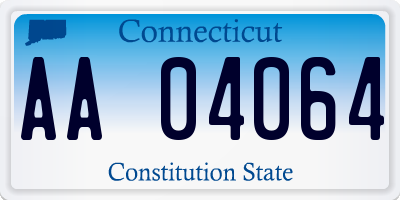 CT license plate AA04064