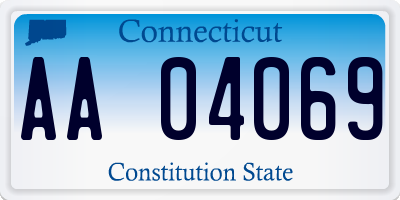 CT license plate AA04069