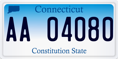 CT license plate AA04080