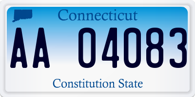 CT license plate AA04083