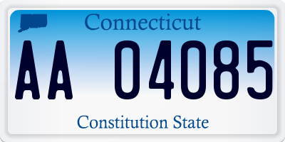 CT license plate AA04085