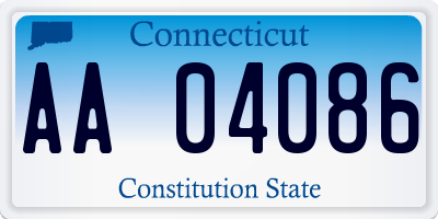CT license plate AA04086