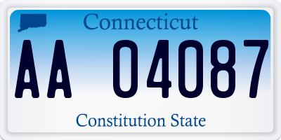 CT license plate AA04087