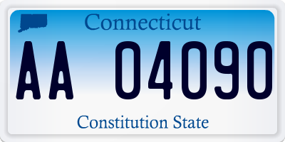 CT license plate AA04090