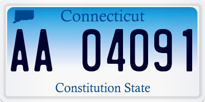 CT license plate AA04091