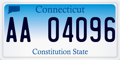 CT license plate AA04096