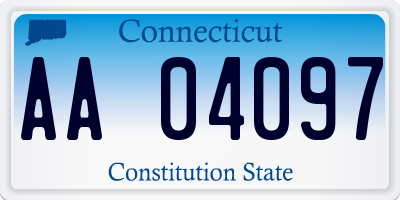 CT license plate AA04097