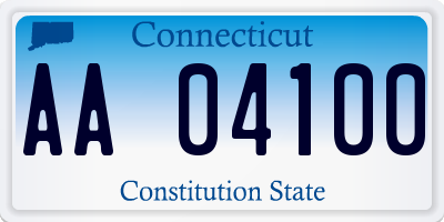 CT license plate AA04100