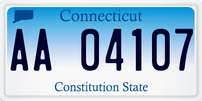 CT license plate AA04107