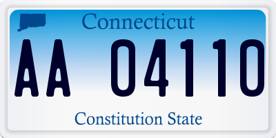 CT license plate AA04110