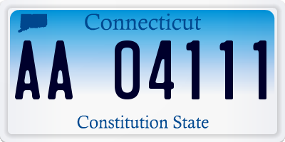 CT license plate AA04111