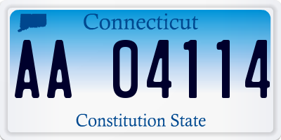 CT license plate AA04114