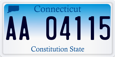 CT license plate AA04115