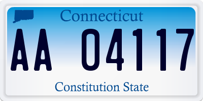 CT license plate AA04117