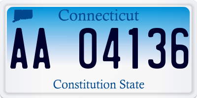 CT license plate AA04136