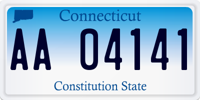 CT license plate AA04141