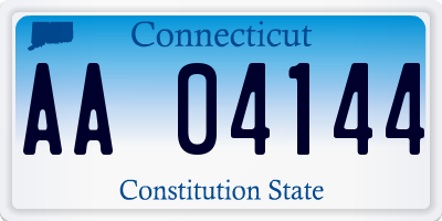 CT license plate AA04144