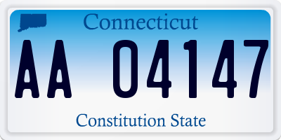 CT license plate AA04147