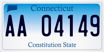 CT license plate AA04149