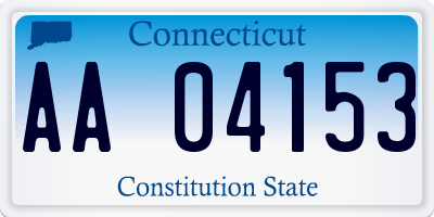 CT license plate AA04153
