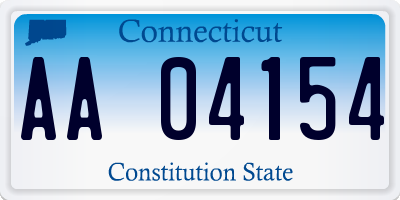 CT license plate AA04154