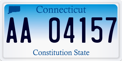 CT license plate AA04157