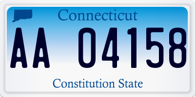 CT license plate AA04158