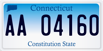 CT license plate AA04160