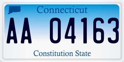 CT license plate AA04163