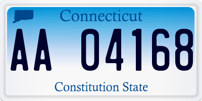 CT license plate AA04168