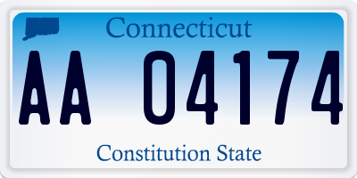 CT license plate AA04174