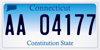 CT license plate AA04177