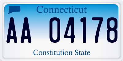 CT license plate AA04178