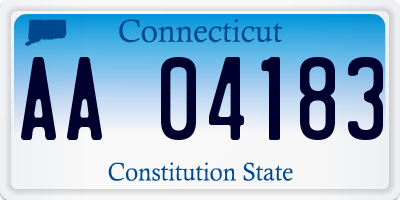 CT license plate AA04183