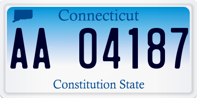 CT license plate AA04187